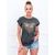 Eredeti sötétszürke melírozott női póló SLR018
