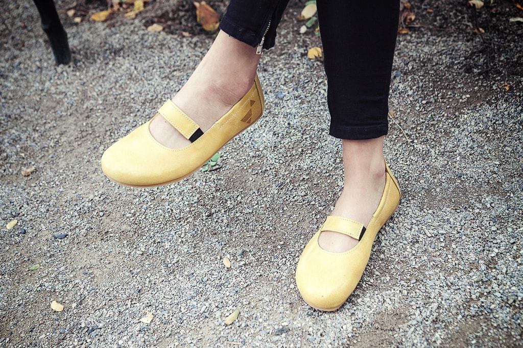 ANGLES fashion - AFRODITA Yellow - Angles Fashion - Afrodita - Balerinky,  PRO ŽENY - České ručně dělané barefoot boty.