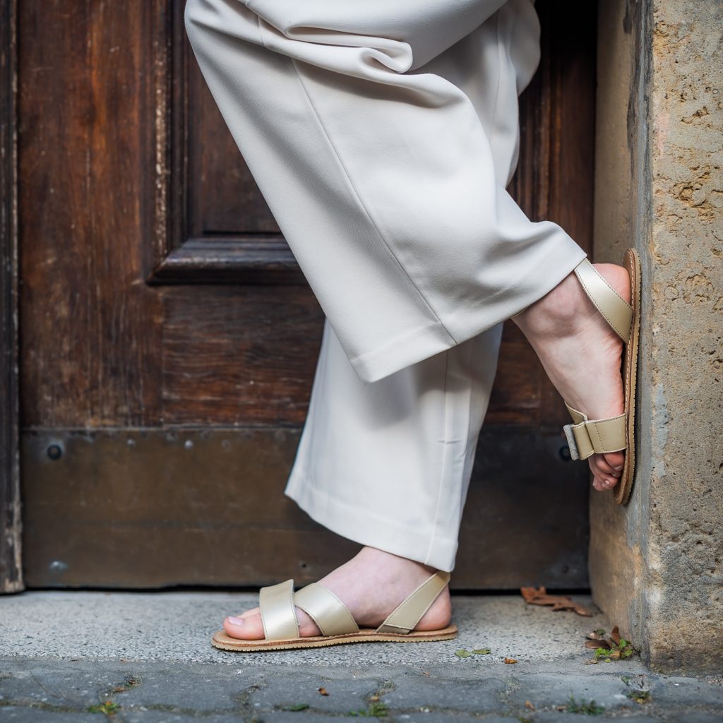 ANGLES - ANGLES PENELOPE Gold - ANGLES - Sandals - WOMAN - Barefoot with  elegance