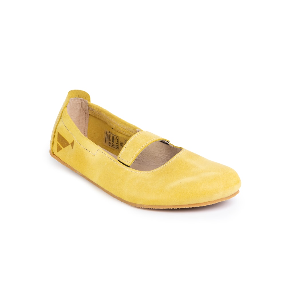 ANGLES fashion - AFRODITA Yellow - Angles Fashion - Afrodita - Balerinky,  PRO ŽENY - České ručně dělané barefoot boty.