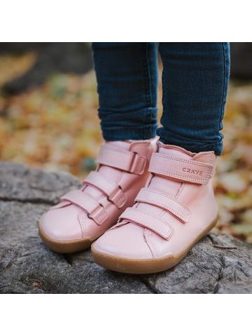 CRAVE SNOWFIELD Pink | Gefütterte Kinder-Barfußschuhe für den Winter