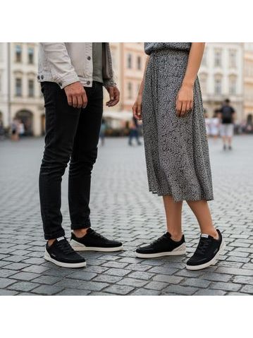 GROUNDIES® Zurich Black / Sand | Barfuß-Sneaker