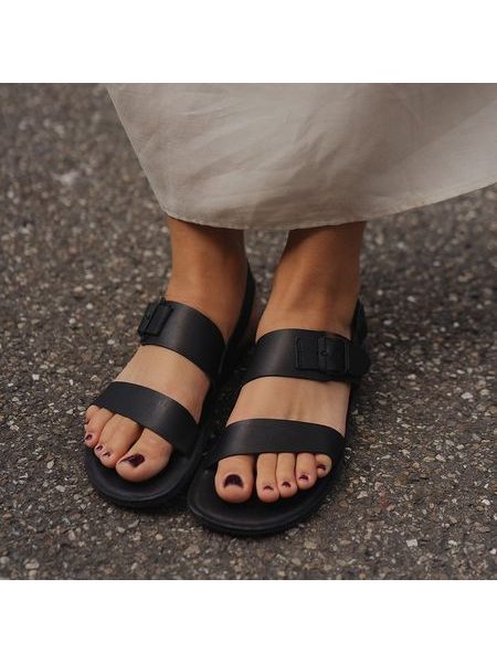 GROUNDIES KOS Black | Barfuß-Sandalen