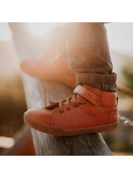 CRAVE BERGEN WINTER Cognac | Children's Winter Insulated Barefoot Boots