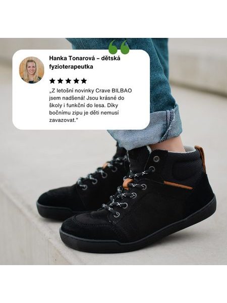 CRAVE BILBAO 2.0 Black | Ankle Barefoot Boots