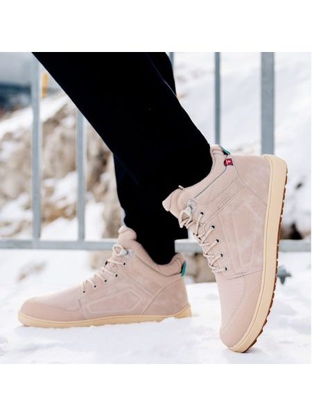 BE LENKA WINTER KNÖCHELSCHUHE ArcticEdge - Beige | Winter gefütterte Barfußschuhe