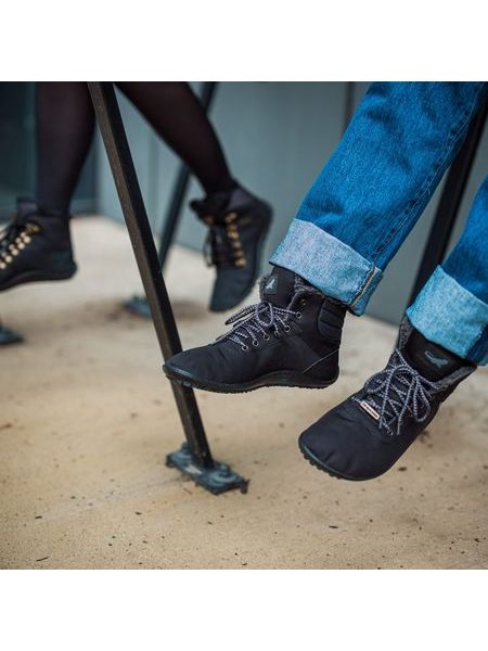 LEGUANO KOSMO Black | Insulated Ankle Barefoot Boots