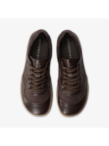 GROUNDIES Nova Special Espresso/Croco | Damen Barfußschuhe