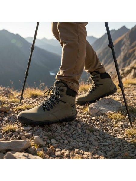 GROUNDIES PORTLAND Khaki | Barefoot Wanderstiefel
