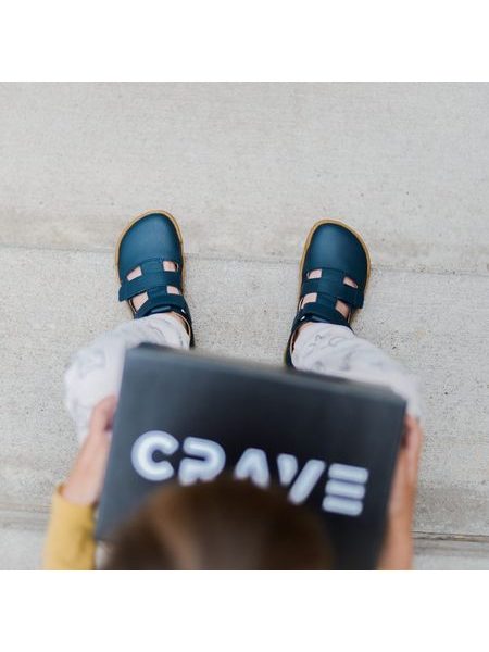 CRAVE SHELLWOOD 2.0 Navy | Children's Barefoot Sandals