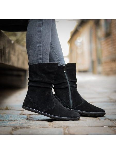 GROUNDIES ODESSA Barefoot+ Black | Damen Barfußstiefel