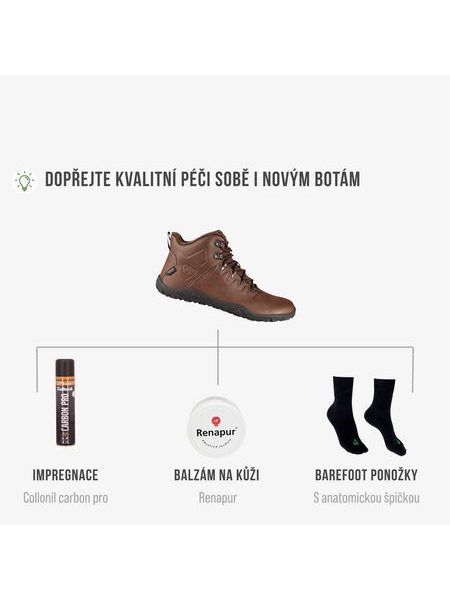 KILPI BARE HIGH WP-U Braun | Outdoor-Barfußschuhe