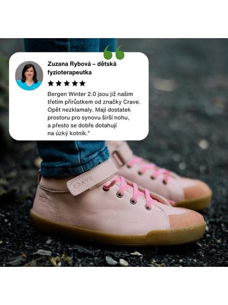 CRAVE BERGEN WINTER 3.0 Pink | Children's Winter Insulated Barefoot Boots