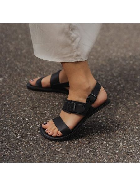 GROUNDIES KOS Black | Barfuß-Sandalen