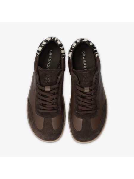 GROUNDIES PANAMA Espresso/Zebra | Damen Barfußschuhe