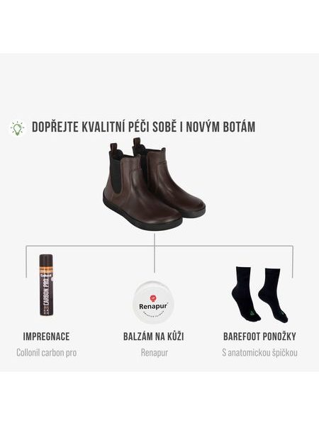 BE LENKA ENTICE NEO Dark Brown & Black | Damen Barfuß Chelsea Boots