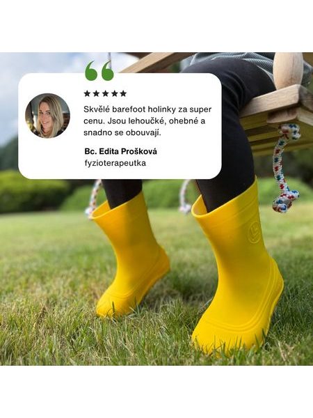 CRAVE MONSOON Yellow | Children's Barefoot Wellies