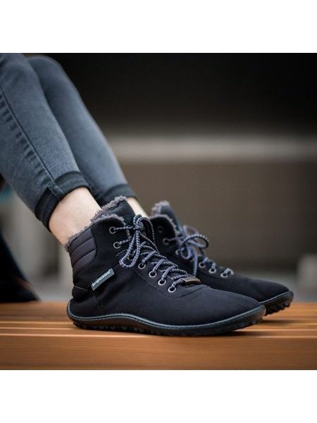 LEGUANO KOSMO Black | Insulated Ankle Barefoot Boots