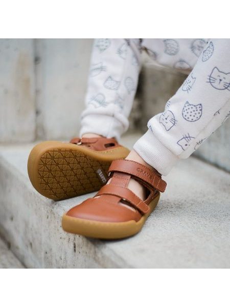 CRAVE SHELLWOOD 2.0 Cognac | Children's Barefoot Sandals