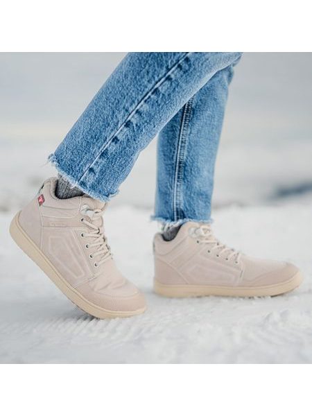 BE LENKA WINTER KNÖCHELSCHUHE ArcticEdge - Beige | Winter gefütterte Barfußschuhe
