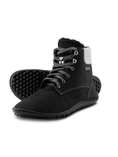 LEGUANO ICEBARE Black | Ankle-High Insulated Barefoot Boots