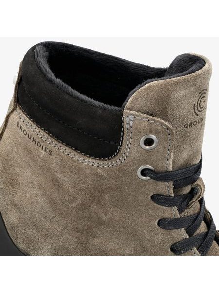 GROUNDIES TORINO Stone Black | Women's Winter Insulated Barefoot Boots