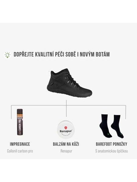 KILPI BARE HIGH WP-U Schwarz | Outdoor-Barfußschuhe