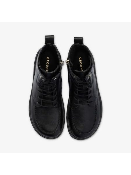 GROUNDIES ADELAIDE Black | Knöchelhohe Barfußschuhe