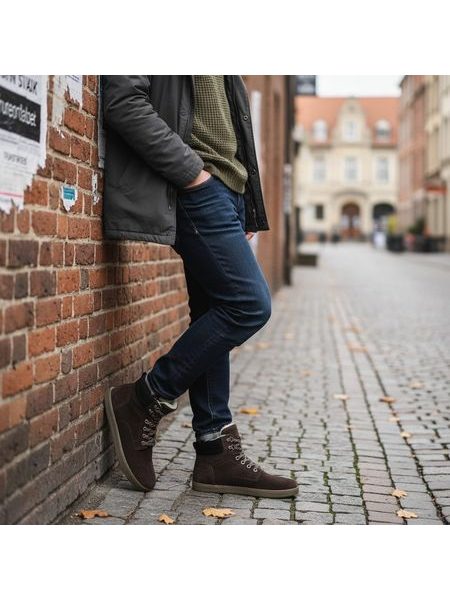 GROUNDIES® VANCOUVER 2.0 Espresso | Herren Barfuß-Winterstiefel gefüttert