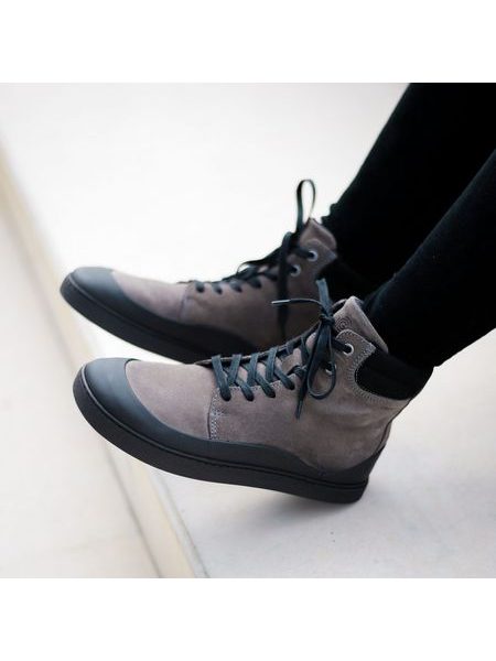 GROUNDIES TORINO Stone Black | Women's Winter Insulated Barefoot Boots