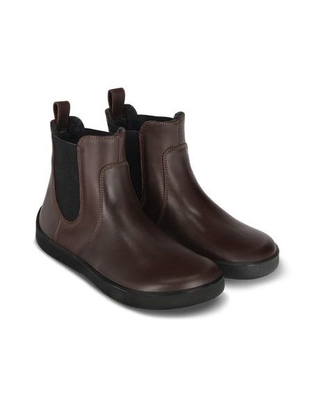 BE LENKA ENTICE NEO Dark Brown & Black | Damen Barfuß Chelsea Boots