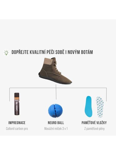 LEGUANO ICEBARE Brown | Insulated Ankle Barefoot Boots