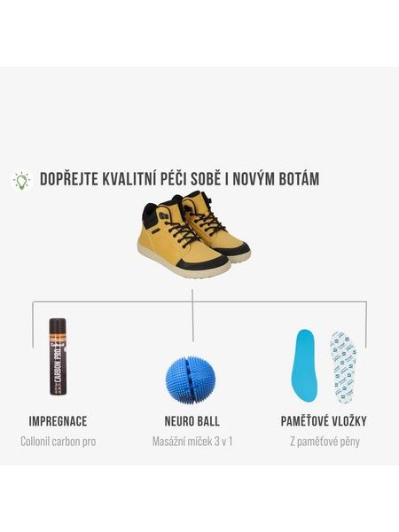 BE LENKA WINTER KNÖCHELSCHUHE ArcticEdge - Mustard | Winter gefütterte Barfußschuhe