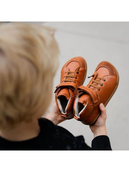 CRAVE BERGEN WINTER 3.0 Cognac | Children's Winter Insulated Barefoot Boots
