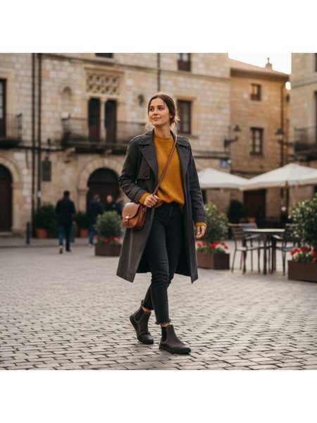 GROUNDIES SIENNA WOMEN Grey Black | Damen Barfuß Chelsea Boots