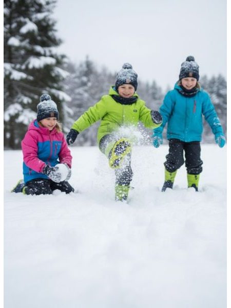CRAVE SNOWSTORM Navy/Lime | Children's Winter Insulated Boots