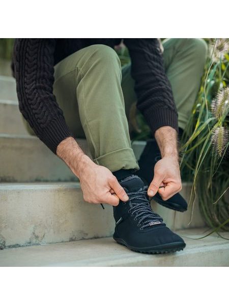 LEGUANO KOSMO Black | Insulated Ankle Barefoot Boots