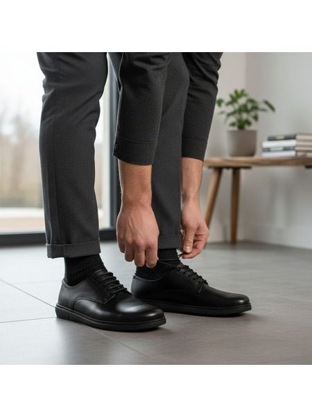 GROUNDIES TRENTO Black | Barefoot Halbschuhe