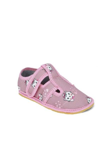 CRAVE SLIPPERS Pink Cat | Children's Barefoot Slippers
