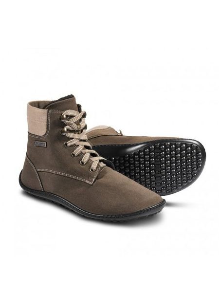 LEGUANO ICEBARE Brown | Insulated Ankle Barefoot Boots