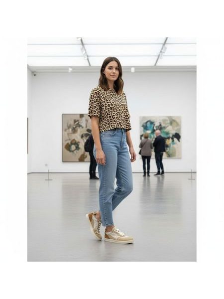 GROUNDIES® Nova GS1 Damen Sand / Leo | Damen Barfußschuhe