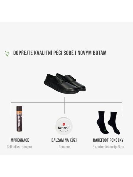 GROUNDIES TRENTO Black | Barefoot Halbschuhe