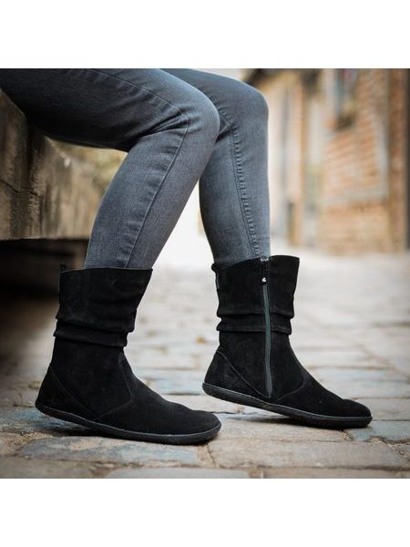 GROUNDIES ODESSA Barefoot+ Black | Damen Barfußstiefel