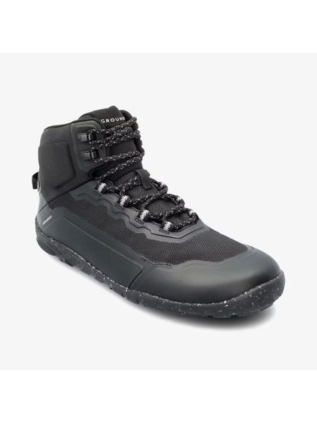 GROUNDIES ALL TERRAIN HIGH 2.0 Black | Barefoot Wanderschuhe