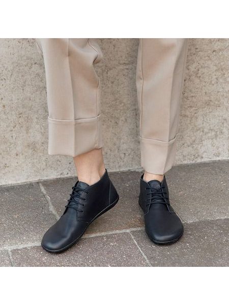 GROUNDIES MILANO Black | Knöchelhohe Barfußschuhe