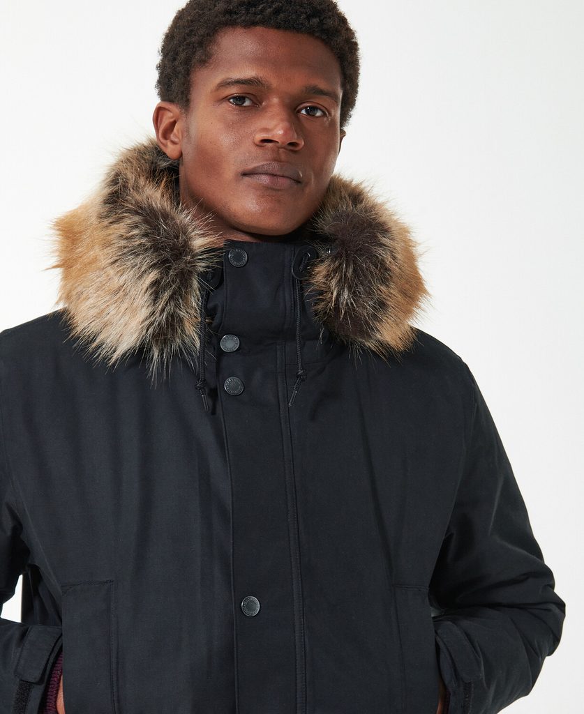 Gentleman Store - Barbour Ripley Waterproof Parka Jacket — Classic Black -  Barbour - Vízálló kabátok - Kabátok és mellények, Ruházat