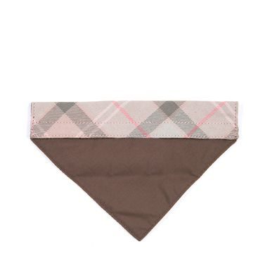 Pamut kutyakendő Barbour - Taupe / Pink Tartan