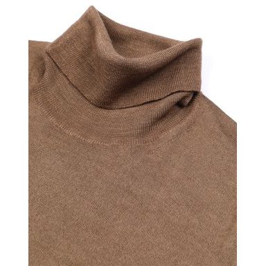 Brooksfield Virgin Wool Turtleneck — Camel