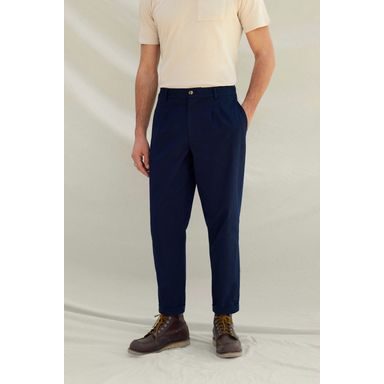 forét Calm Seersucker Pants — Navy