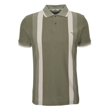 Barbour Tartan Pique Polo Shirt — Army Green